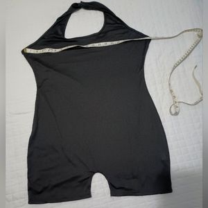 SheIn Curve Black Halter Romper Jumpsuit